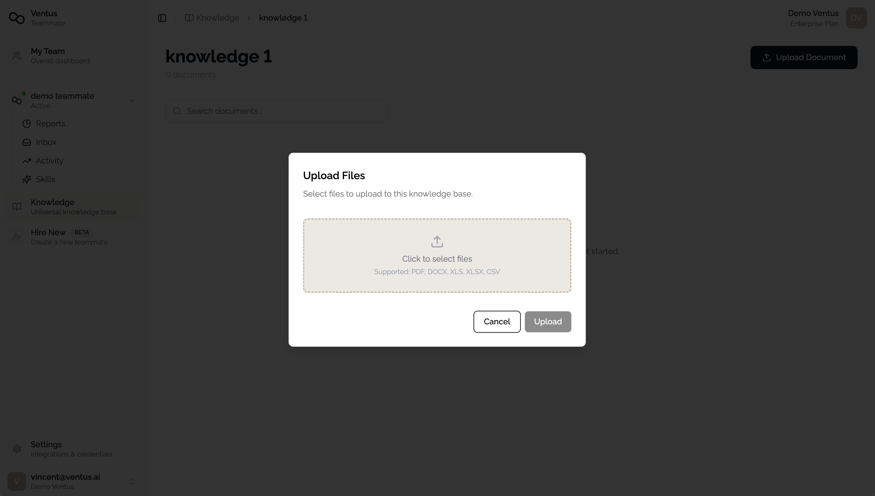 Upload files