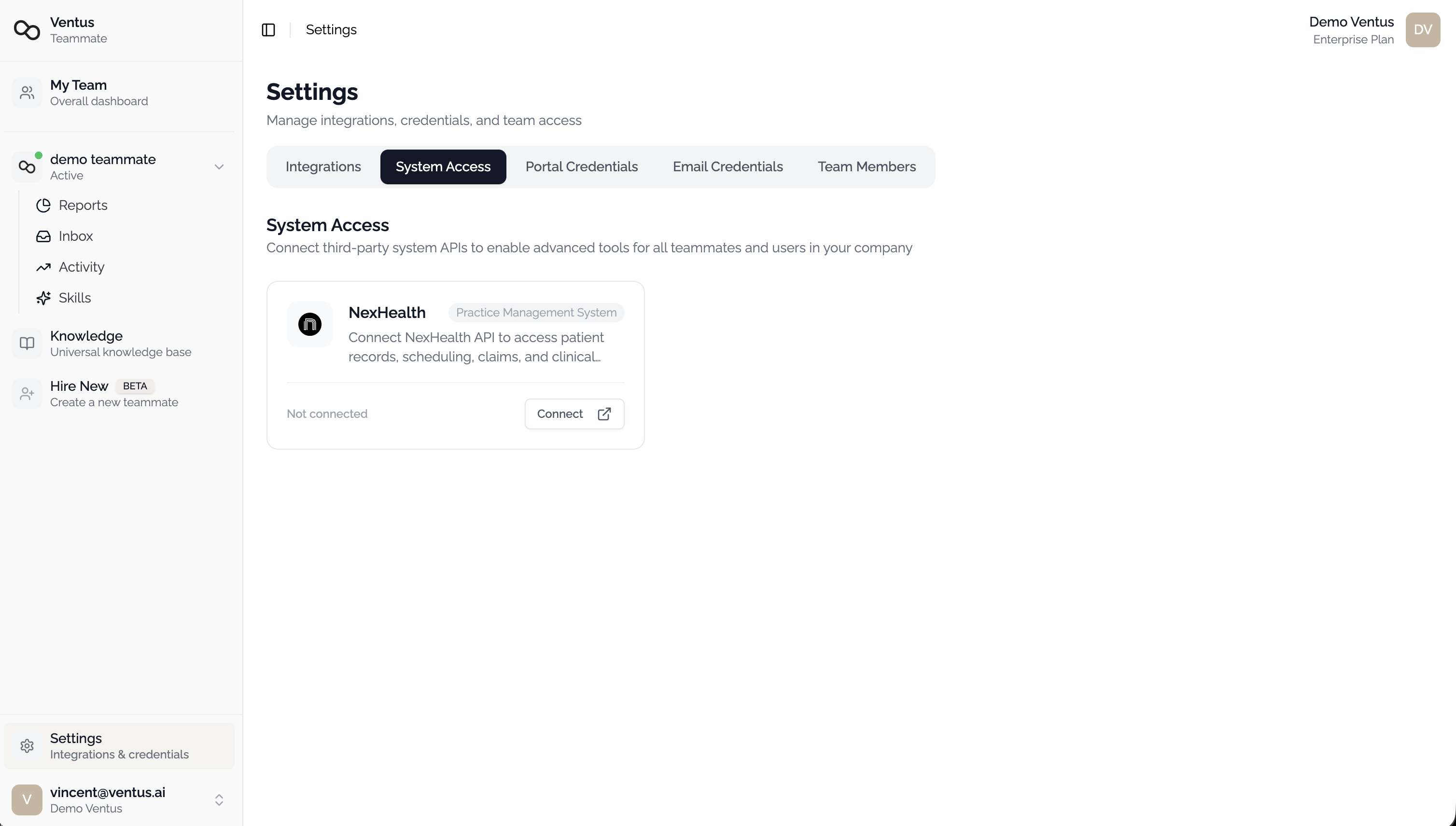 System Access — NexHealth